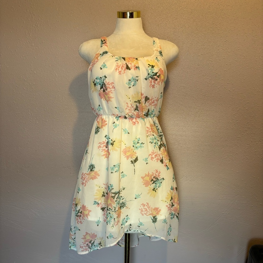 #0086 Lily Rose Sleeveless Floral Dress, size S